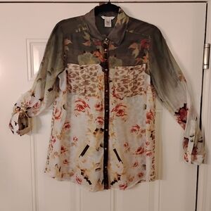 John Mark Multicolor Patterned Blouse